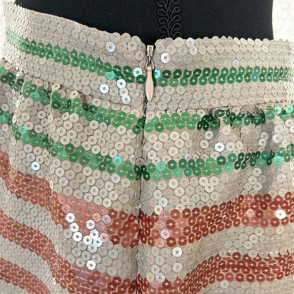JCrew Collection Midi Sequin Striped Skirt Size 6 - Picture 8 of 14